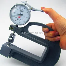 0-10 мм Толщиномер с роликовой вставкой непрерывный Циферблат Толщиномер 0,01 мм