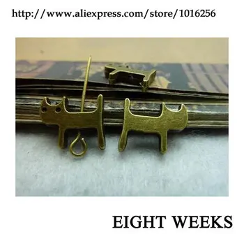 

Zinc alloy pendant jewelry accessories diy handmade material charms ancient bronze cat 10 * 13 mm