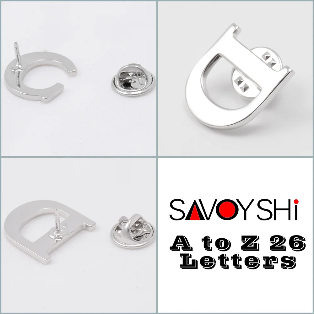 aliexpress com buy savoyshi a to z metal letter brooch pins women letter pins