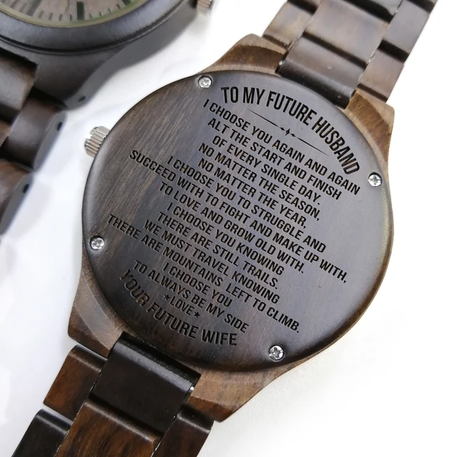 engraved watch for fiance