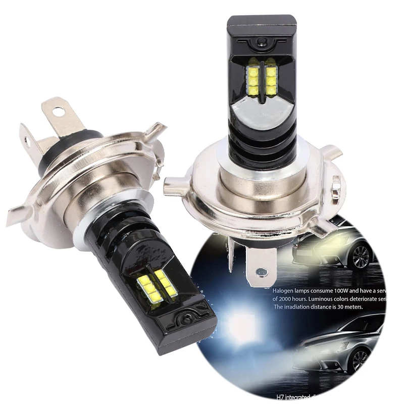 6000 K 3250LUX DC 9 32 V передние фары лампы Комплект с преобразователем 2 шт пара