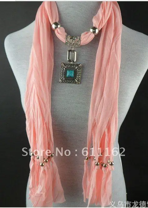 Шарф металлический кулон ювелирные изделия из бисера для женщин Мягкий Шарм шейный платок 24 шт