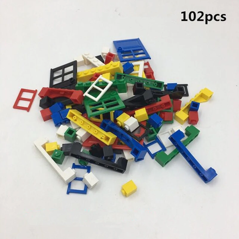 

102pcs/lot Building Block Six sets of Doors and Windows Compatible with Legoe Educational Toy Multicolor toys for Children