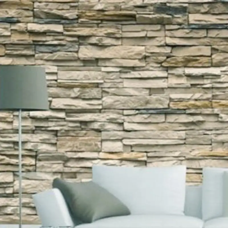 3D Wallpaper Bedroom Living Mural Roll Modern Faux Brick Stone Wall Backgroundin Wall Stickers 