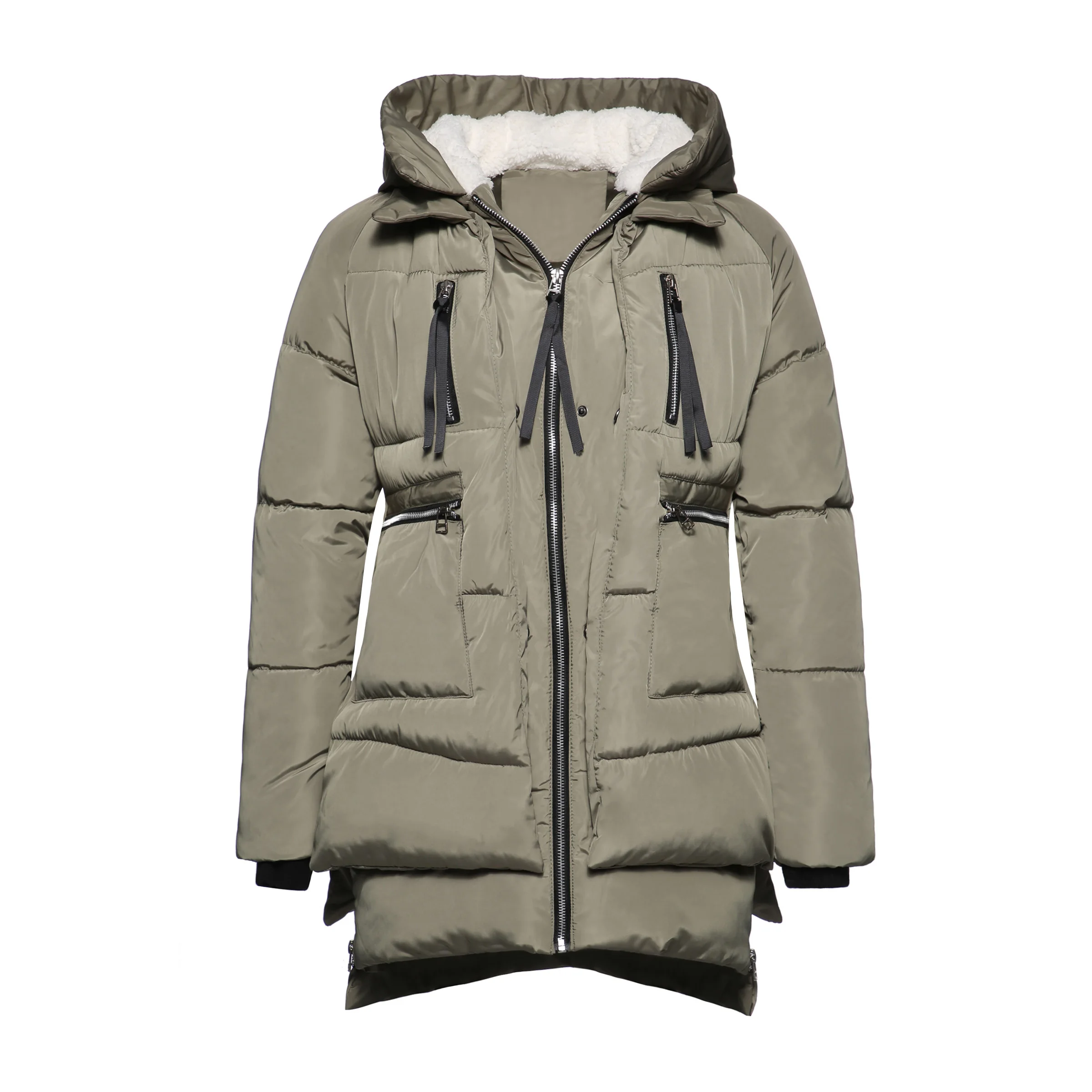 Mince Chaud Taille Noir D'hiver Parka Capuchon marron kaki Rembourré rouge Femmes Plus vert La Paragraphe Femme Manteau Mujer Épais 3xl Coton Long À Veste ESTqE