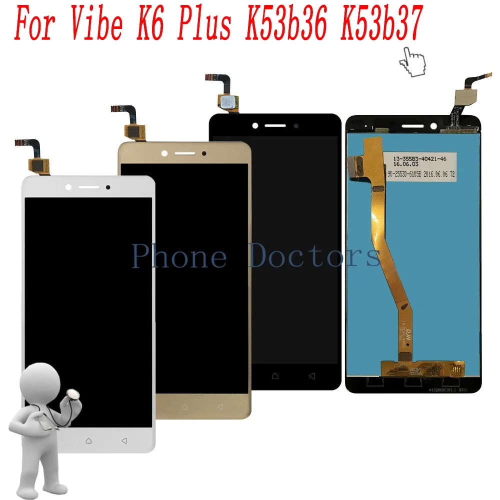 

5.5'' New Touch Screen Digitizer Glass + LCD Display Assembly For Lenovo Vibe K6 Plus K53b36 K53b37 ;New ;100% Tested