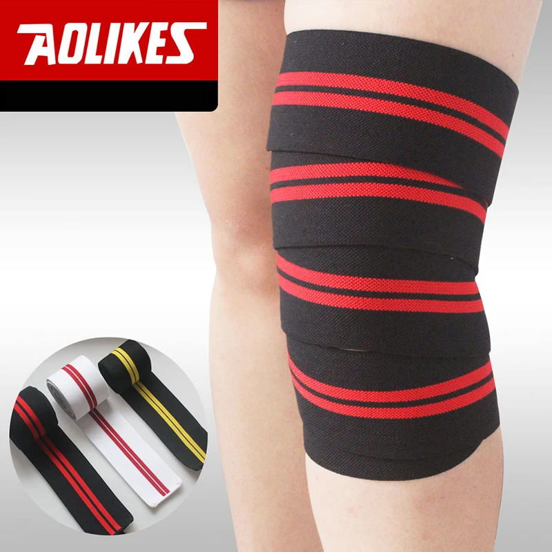 1 unids 2 M * 8 cm powerlifting vendaje elástico pierna compresión rodilla envuelve Protecciones de deporte vendas para deporte 1 unids 2 M * 8 cm powerlifting vendaje elástico pierna compresión rodilla envuelve Protecciones de deporte vendas para deporte