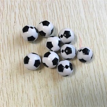 

12mm/16mm/20mm (Choose size) Acrylic Football beads for necklace jewelry making