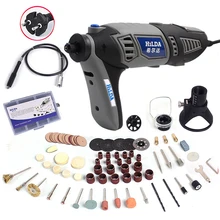 Hilda 190W Variable Speed Dremel Rotary Tool Electric Mini Drill Flexible Shaft and Accessories Grey Color Machine
