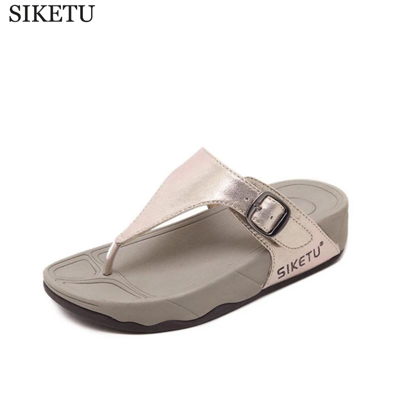baratas 2017 Mulheres Sandálias Sapatos Sapato Feminino Wedge Flip Flops Moda Praia Chinelo Mulheres Sapatos Sandalias Mujer k172