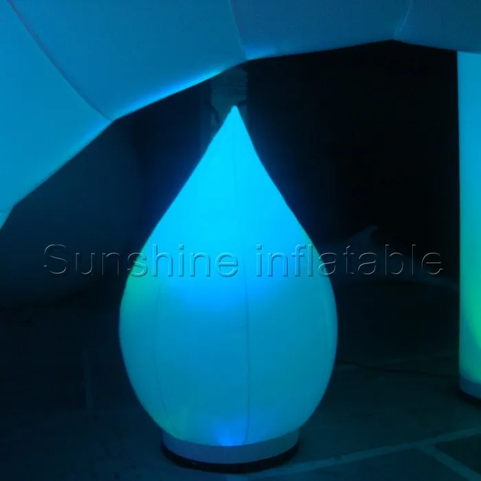 

Hot sale teardrop shaped inflatable lighting customized inflatable led lighting cone for decoration