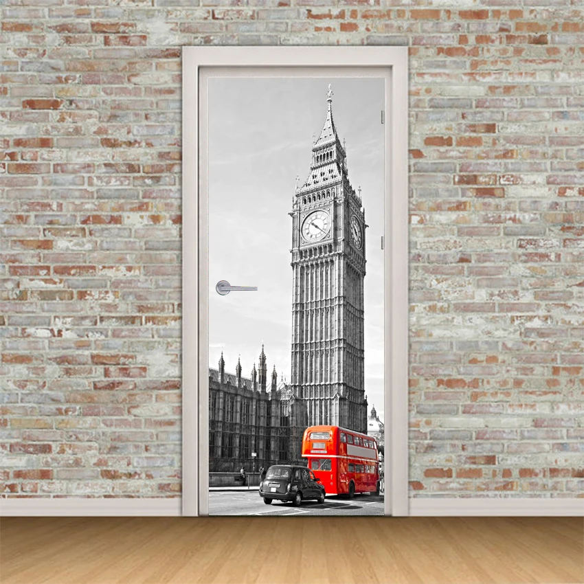 Бесплатная доставка подарок съемная самодельная 3D наклейка на дверь стену UK London
