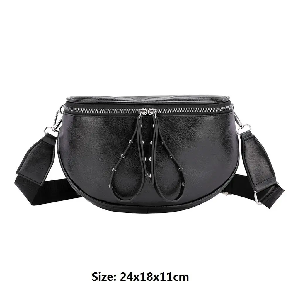 Мягкие сумки через плечо из искусственной кожи для женщин, модные женские сумки через плечо, маленькие однотонные сумки Bolsas Feminina - Цвет: Type A Black