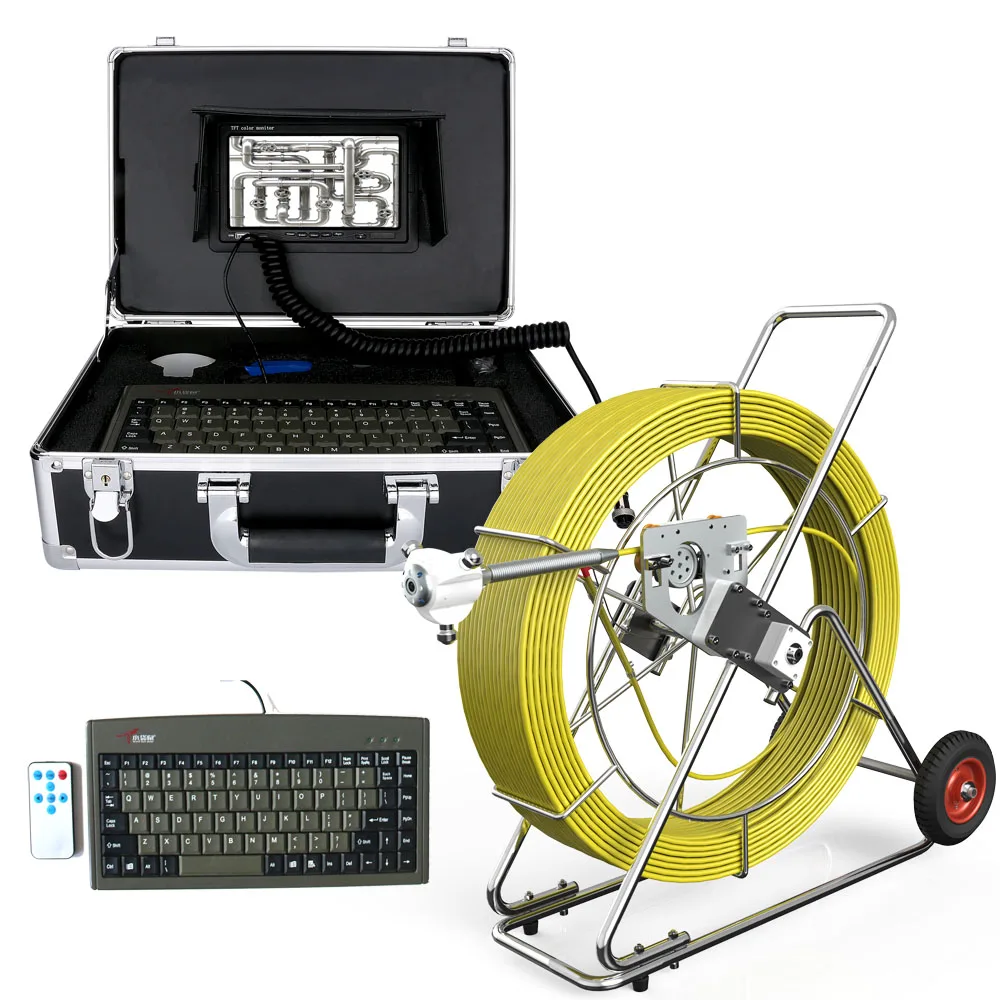 160M Sewer Waterproof Camera Pipe Pipeline Drain Inspection System 7 ...