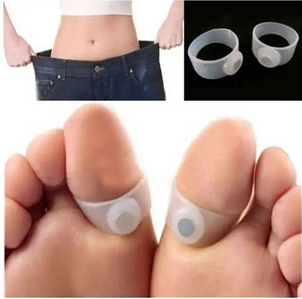 4 шт. = 2 пары силиконовый массажер для ног магнитное кольцо сжигающие жир, способствующие похудению сжигать женщин похудеть быстро для похудания инструмент