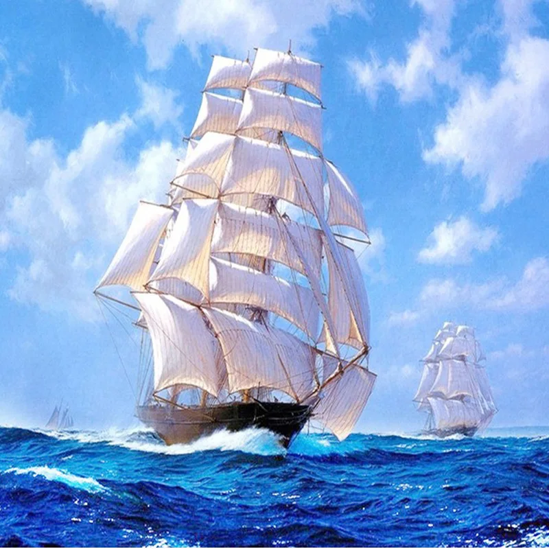 Алмазная живопись 5d из смолы парусник на море наборы для вышивки с рисунком