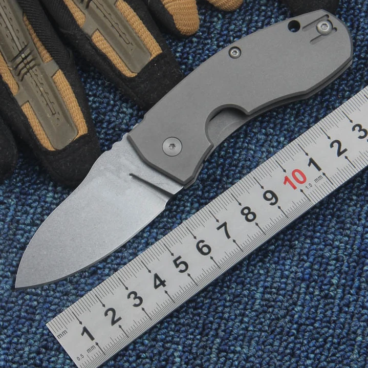 

C158 CTS-XHP D2 Blade Titanium Handle Folding Knife Tactical Hunting Camping Survival Pocket Outdoor Portable EDC Tool Knives