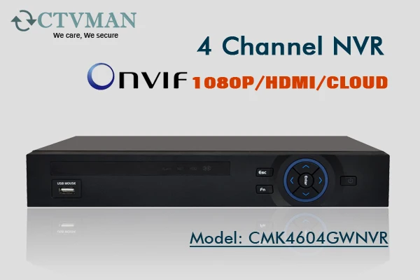 

ONVIF 1080P NVR recorder 4 Channel with HDMI P2P cloud network recorder nvr for ip camera full HD webcam security
