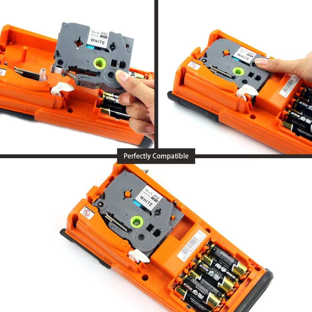 20 шт. TZe241 TZ2-241 для Brother ламинированная Этикетка ленты 18 мм черный на белом Совместимость для Brother P-touch этикетки принтеров