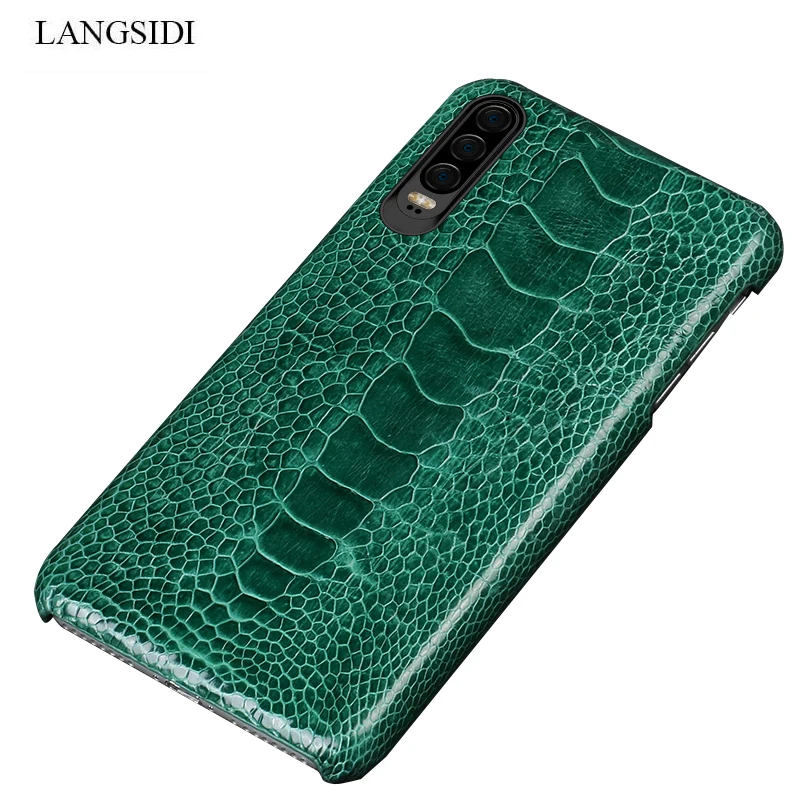 

Natural Ostrich Leather high-end leather phone case for Huawei Mate 50 40 P50 P60 Pro Honor 90 Magic 5Pro fall protection sleeve