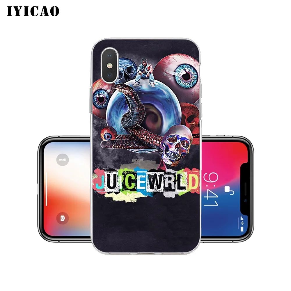 IYICAO Juice WRLD 999 Мягкий силиконовый чехол для iPhone X XR XS MAX 6 6s 7 8 Plus X 5 5S SE TPU чехол