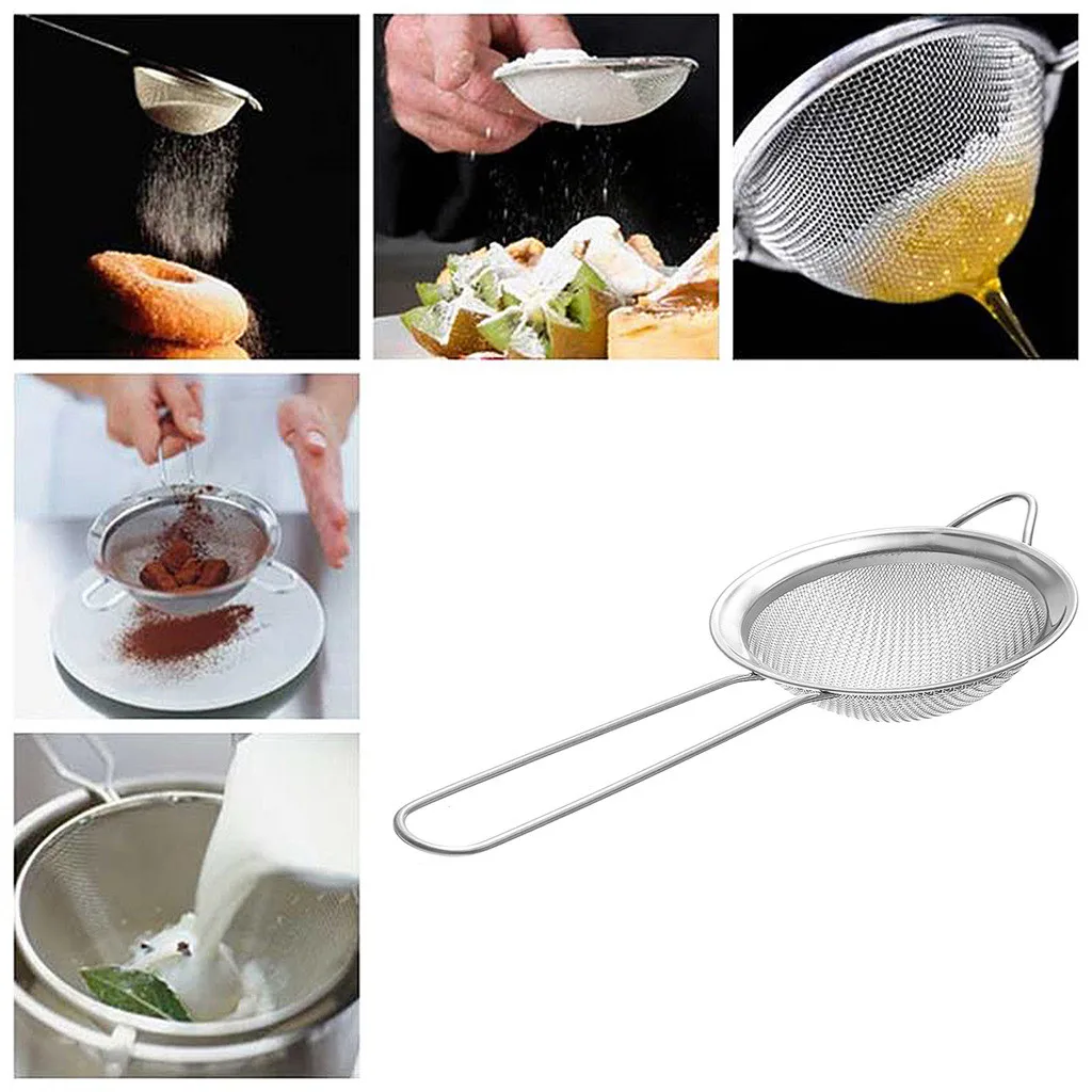 

Stainless Steel Tea Strainer Wire Mesh Classic Traditional Filter Sieve S M L