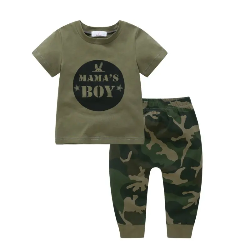 

Army Green Daday's Boy Girl Newborn Baby Boys Girls T-shirt Tops Pants Outfits Set Clothes