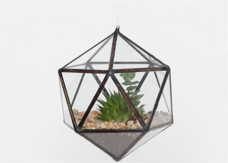 Hanging Terrarium Containers Promotion-Shop For Promotional Mini Geometric Glass Hanging Terrariums Containers - Soldered Glass Planter Garden Terrariums Wedding Diy Craft Home Decoration - Hanging Terrarium Containers Promotion-Shop For Promotional