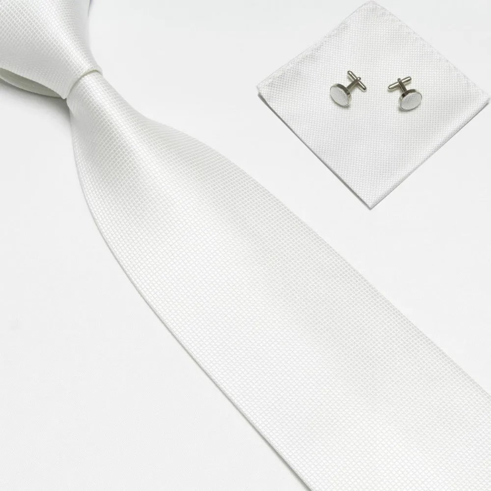 Твердый набор галстуков Запонки hankies мужские черные галстуки