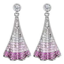 Корейские красочные волнистые веерообразные серьги добавляют ювелирные изделия и подарочные серьги для различных случаев женских свадебных вечеринок ER-342