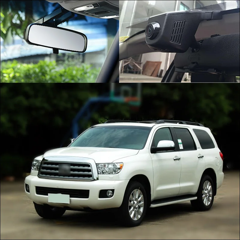 

For Toyota Sequoia car DVR CAR Video Recorder 1080P Wifi Hidden installation G-sensor night vision Car Camera Recorder APP