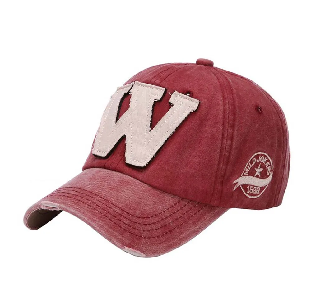 1 шт хлопок буквы W бейсболки Bone брендовые шляпы на весну-лето для женщин и мужчин snapback кепки 8542 7 цветов