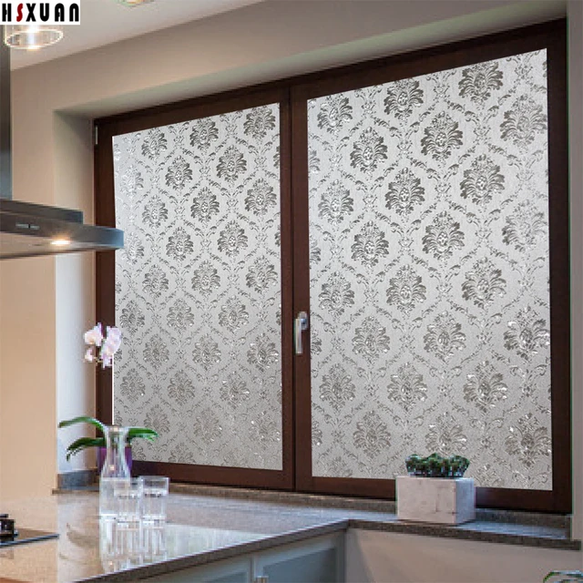 decorative window film privacy decorative window film paper 50x100cm 3d cam floral kitchen waterproof self adhesive glass stickers hsxuan decorative window film privacy decorative window film paper 50x100cm 3d cam floral kitchen waterproof self adhesive glass stickers hsxuan
