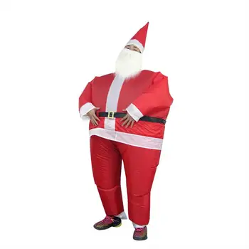 

Christmas Santa Claus Cosplay Costumes Inflatable Clothes With Blower Christmas Dress Up Funny