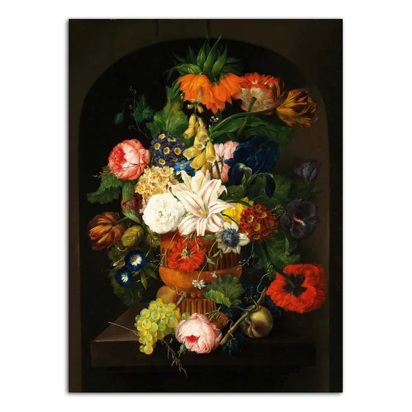 Украшение дома постер печатает настенные художественные картины на холсте классический цветок, античный натюрморт картина маслом фрукты - Цвет: YH3747