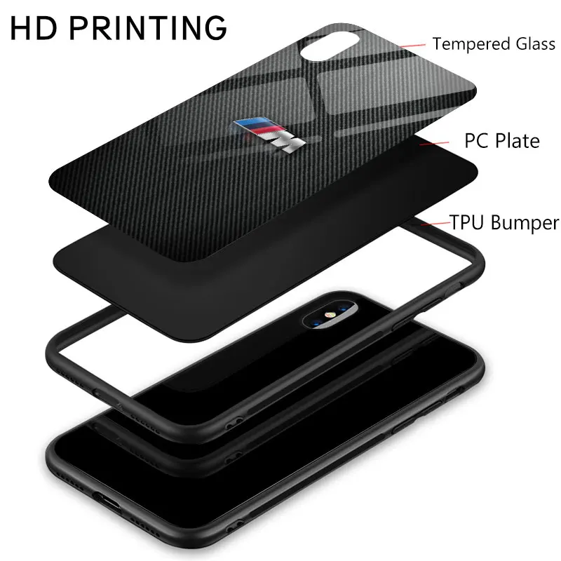 Klarketong Cool Tempered Glass Car BMW Phone Case For iPhone Xs MAX XR X 7 8 6 6S Plus Back Cover Cases Klarketong Cool Tempered Glass Car BMW Phone Case For iPhone Xs MAX XR X 7 8 6 6S Plus Back Cover Cases