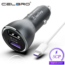 Автомобильное зарядное устройство Supercharge, двойное USB Автомобильное зарядное устройство, быстрая зарядка, зарядное устройство для телефона huawei P9 P10 Plus P30 Pro mate 20 30 Pro Nova 5T