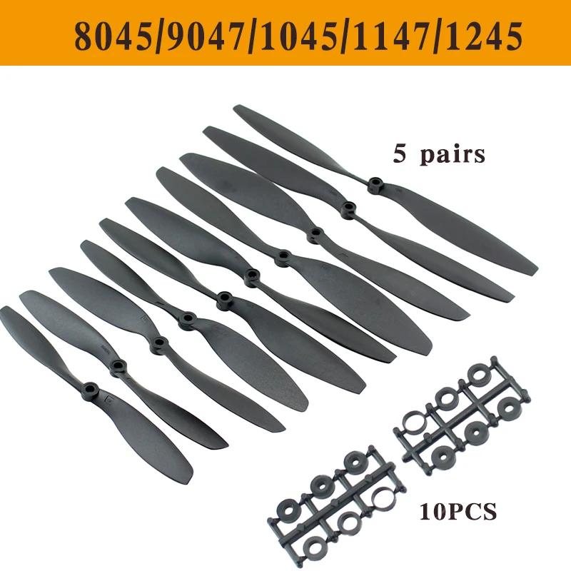 

5Pairs/Carbon Nylon CW CCW Propellers 8045 9047 1045 1147 1245 for RC Quadcopter Multicopter Wholesale