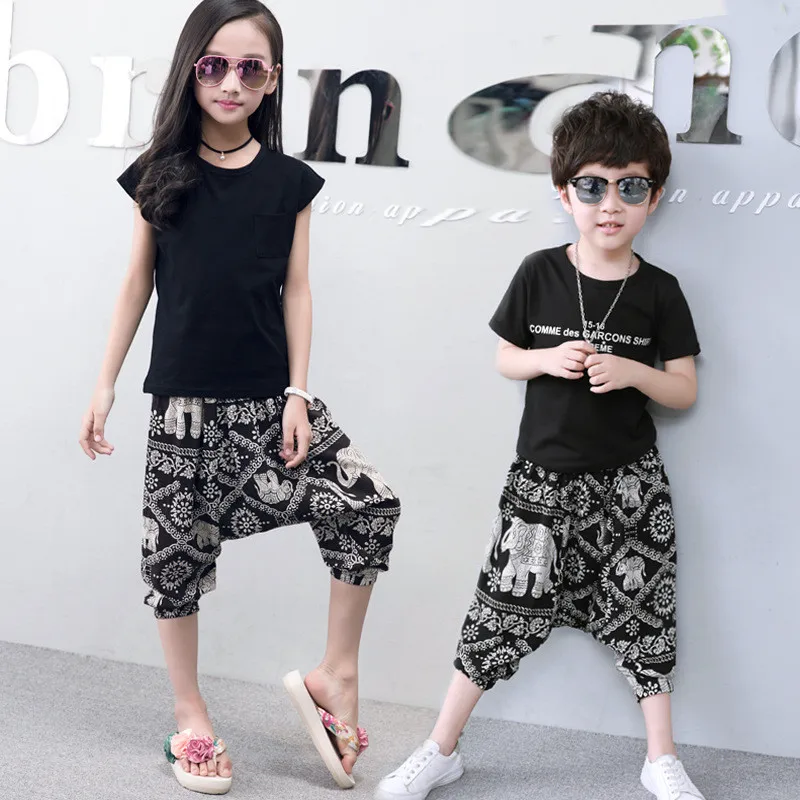 

2019 Summer Cotton Toddler Harem Pants Boys Children Clothing Bottom Casual Baby Trousers Girls Leggings Boys Pants Kids Clothes
