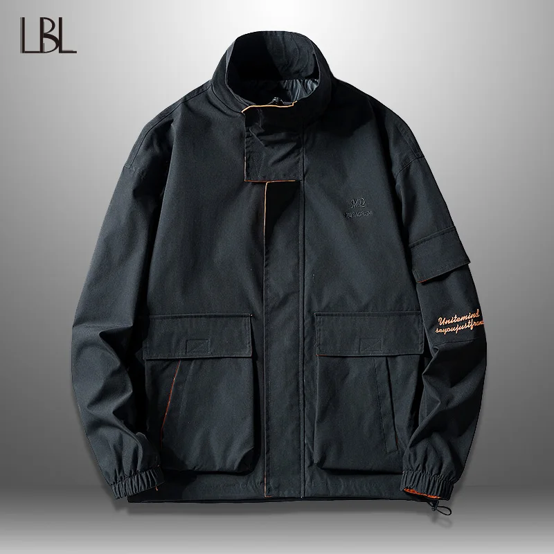 

LBL Jacket Men 2019 New Fashion Casual Bomber Jackets Man Spring Autumn Outwear Mens Zipper Coat Windproof Brand Clothing Male