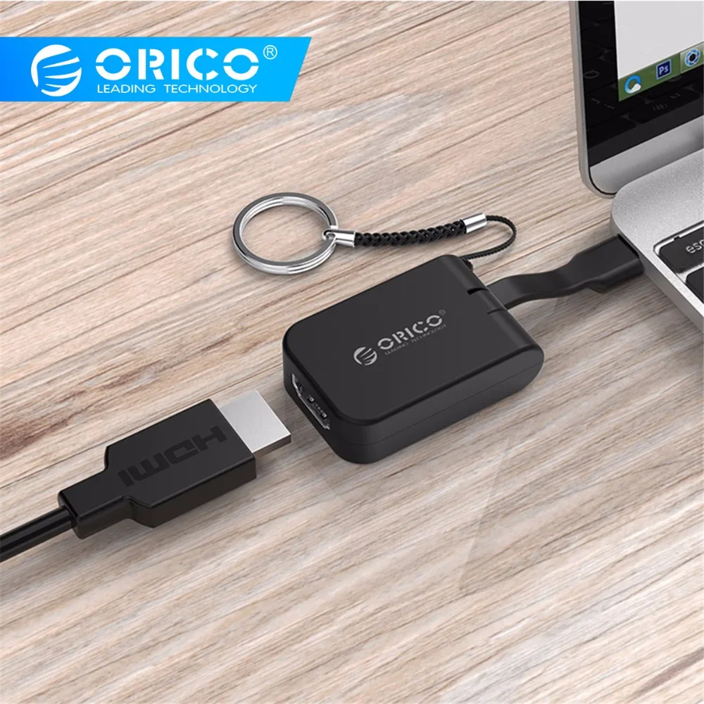 ORICO Тип с разъемами типа C и HDMI/VGA/DP/дисплейный порт MiniDP типа «адаптер для MacBook samsung Galaxy S9 S8 Note 9 huawei мини конвертер, usb-адаптер C концентратор usb