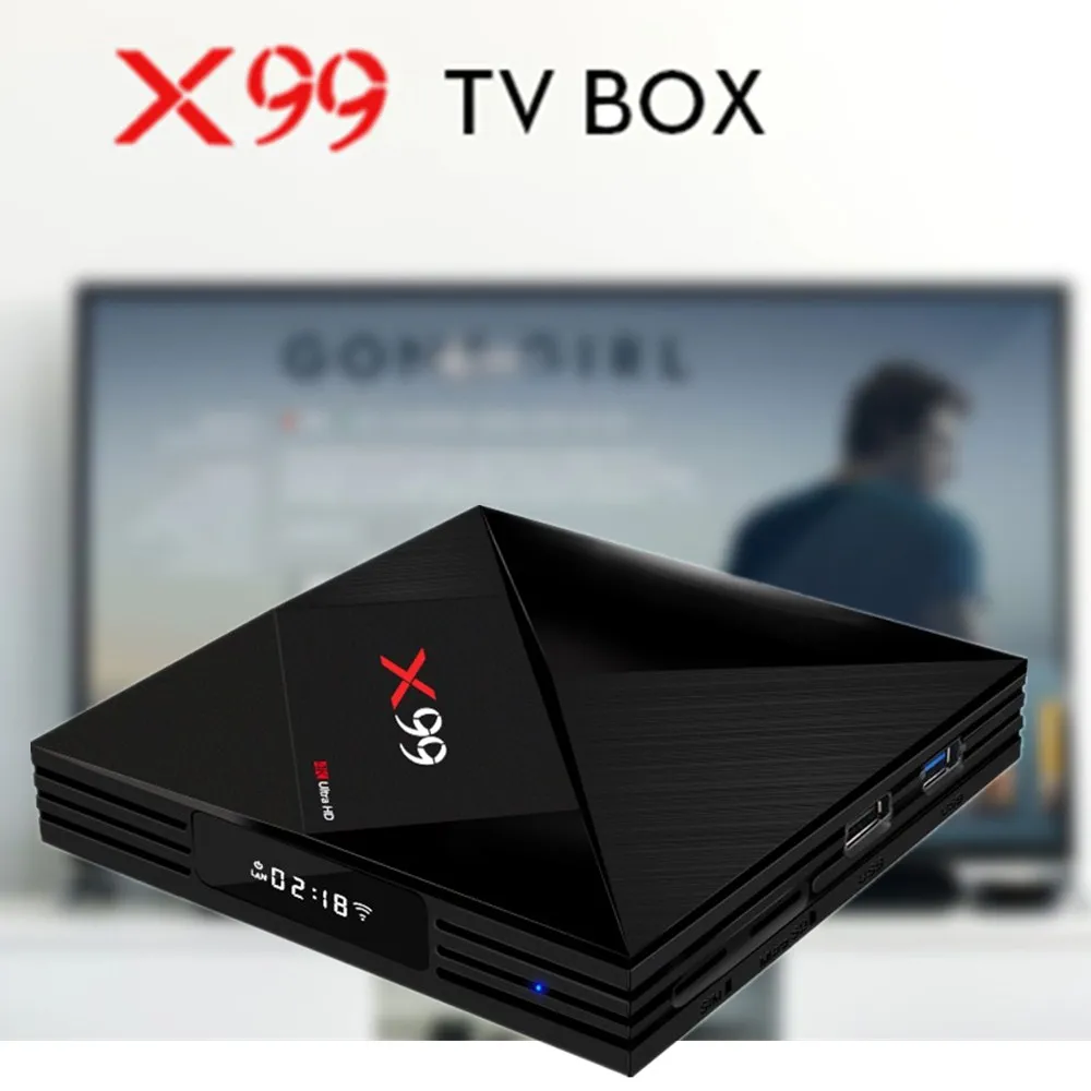 

X99 Smart TV Box Android 7.1 RK3399 Mali - T860MP4 TV BOX 4GB 32GB HDR10 2.4G + 5G + AC WIFI Set-Top Box Bluetooth Media Player