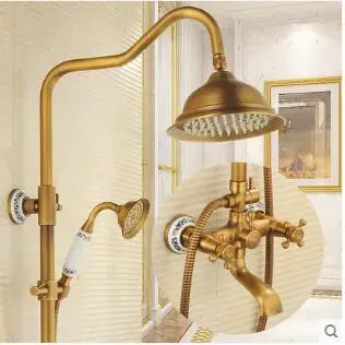 

Wholesale & Retail Anti-bronze Brass Water Pressure Boosting Bathroom Rain Shower Faucet Shower Mixer Bathtub Faucet Shower Set