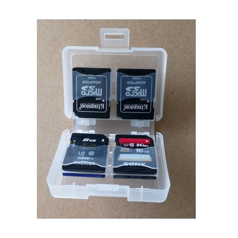 Прозрачный чехол для карт памяти держатель для карт памяти SD CF карта 5 карт жесткий мешок водостойкий пластик в форме 1CF+ 4SD