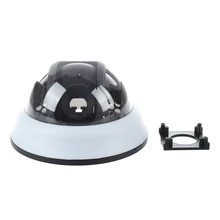 2 Packs Outdoor CCTV Camera Black White Plastic Shell Round Dome Housing