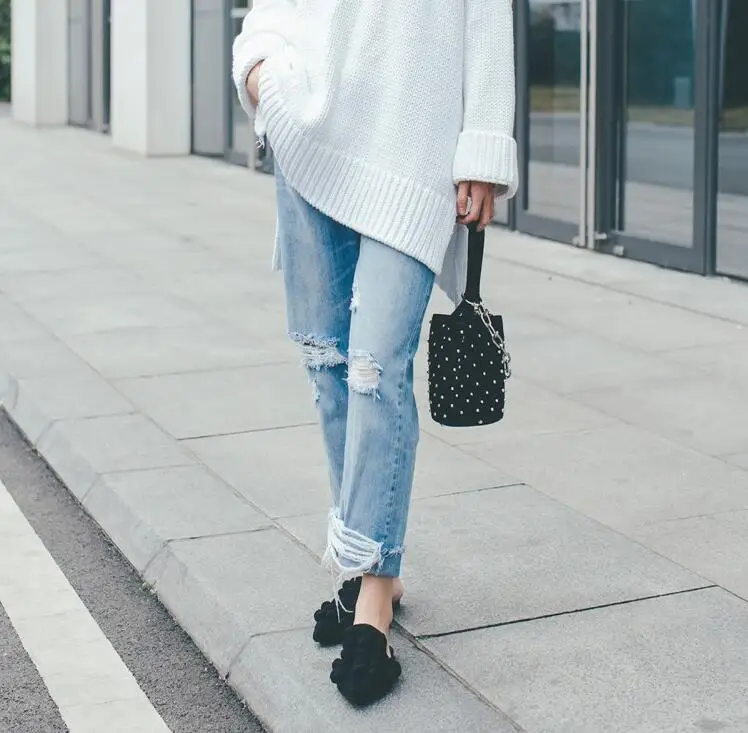 black suede flat mules