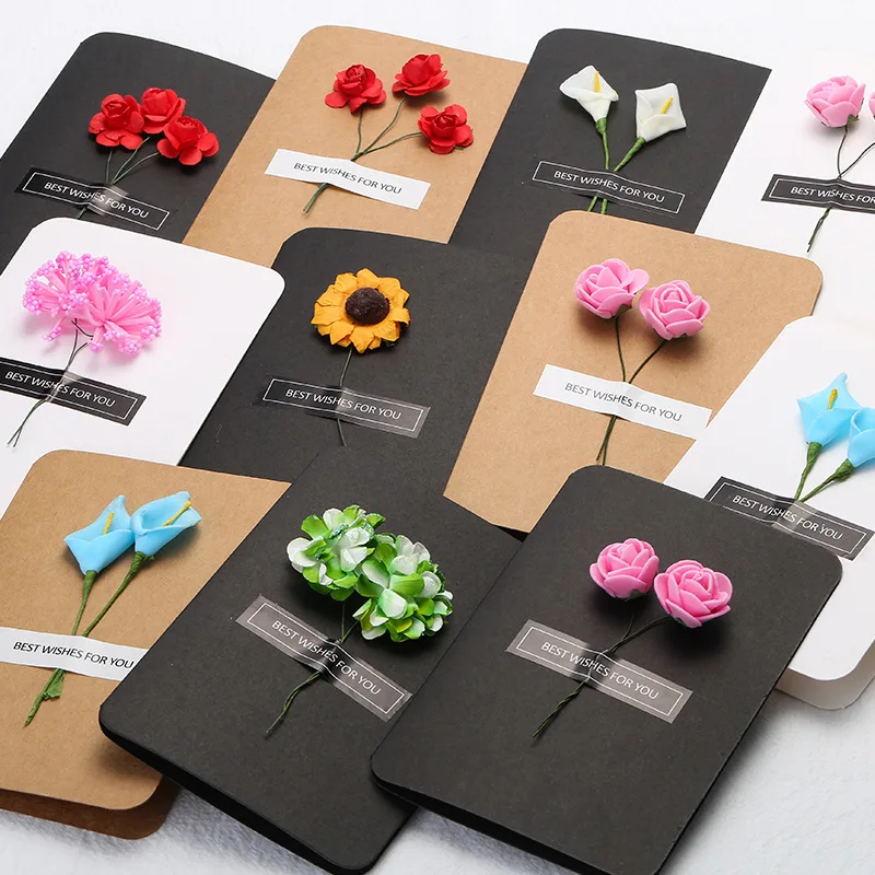  20pcs/lot Creative Flower Paper Greeting Cards Wedding Decoration Cards Birthday Wedding Invitation