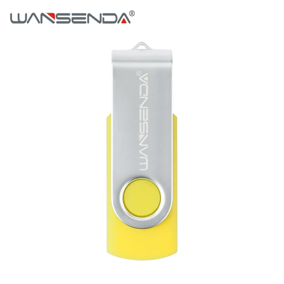 Флэш-накопитель wansenda flash drive USB 2,0 поворотный дизайн флешки 256 ГБ 128 Гб 64 ГБ 32 ГБ 16 ГБ 8 ГБ 4 ГБ Высококачественная флешка - Цвет: Цвет: желтый