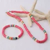 NeeFu WoFu-Bracelet en perles bohême, bijou coloré pour la plage, en poterie souple, nationalité Bracelets pour femme ► Photo 2/6