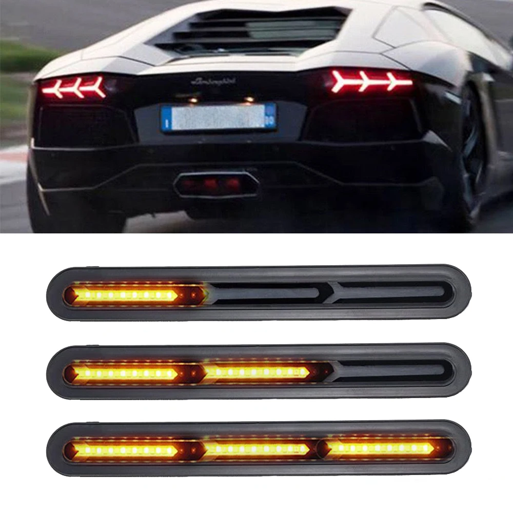 

New Waterproof LED Trailer Truck Brake Light 12v Tail & Brake Stop Turn Light Sequential Flowing water turn Signal Light Lamp